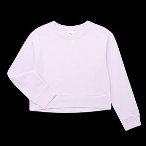 ATHLETIC WORKS GIRLS FLEECE SWEATSHIRT - SWEET VIOLET